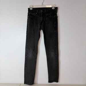 Levi's 511 Slim Fit Gray Black Jeans Mens‎ 29x32 Distressed Wash
